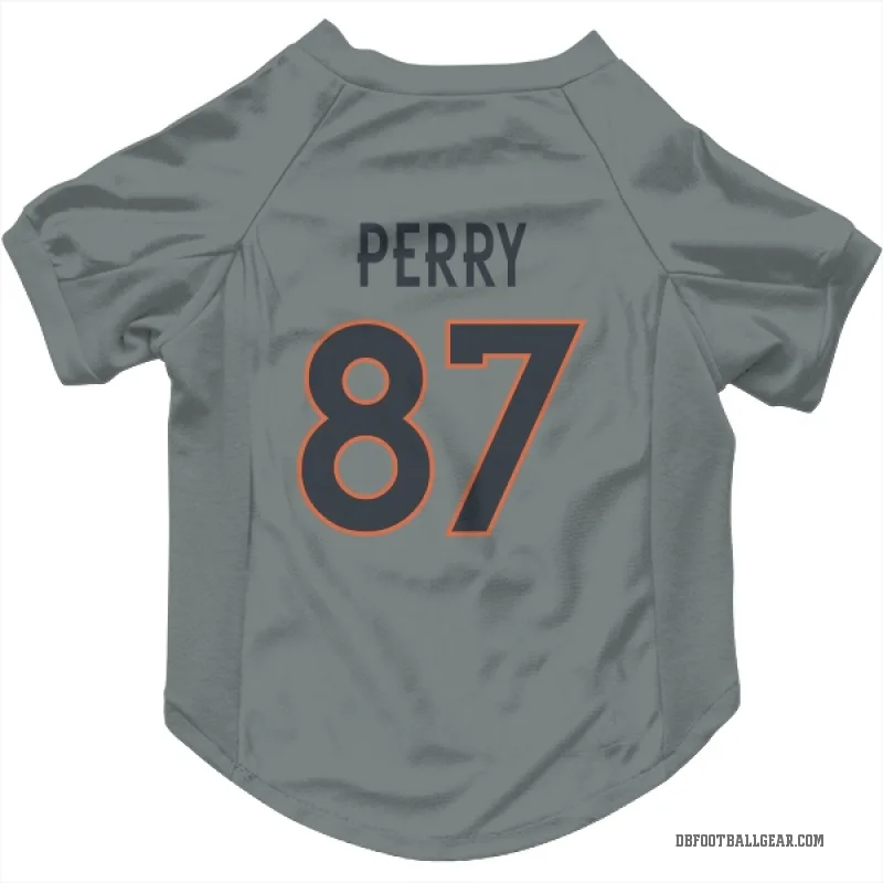 A.T. Perry  Gray Denver Broncos  Cat & Dog Pet Jersey