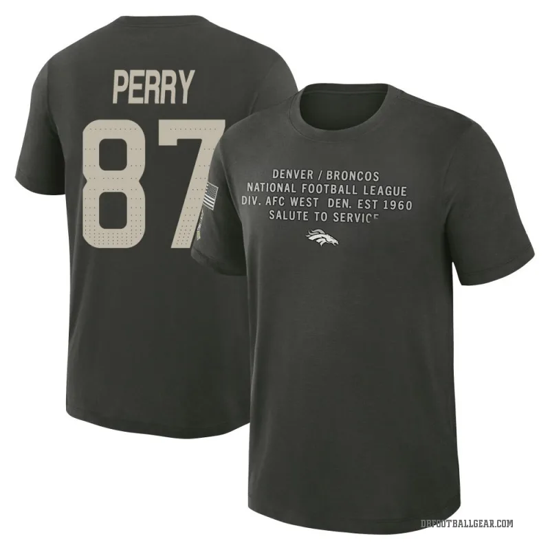 A.T. Perry Men's Green Denver Broncos Dark/ 2025 Salute to Service Sideline Slub T-Shirt