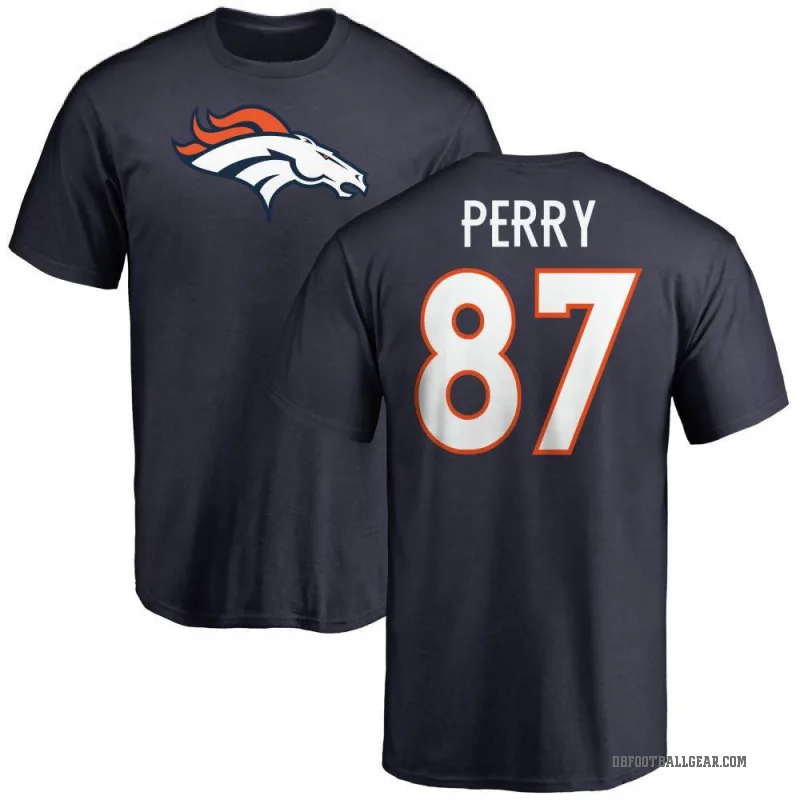 A.T. Perry Men's Navy Denver Broncos Logo T-Shirt -