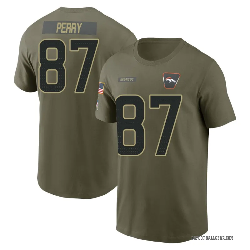 A.T. Perry Men's Olive Denver Broncos 2025 Salute to Service T-Shirt