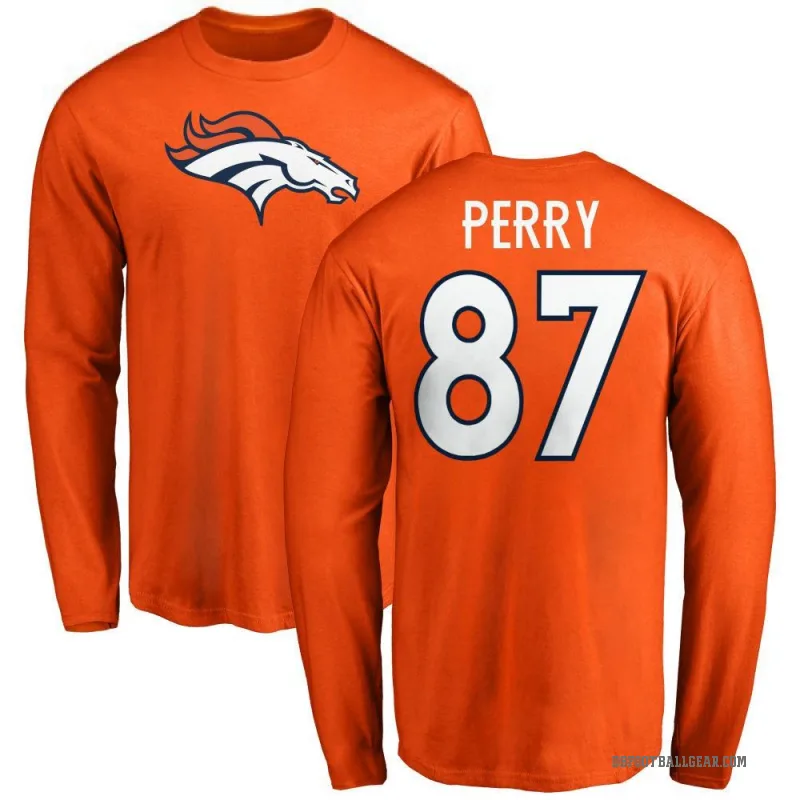 A.T. Perry Men's Orange Denver Broncos Logo Long Sleeve T-Shirt -