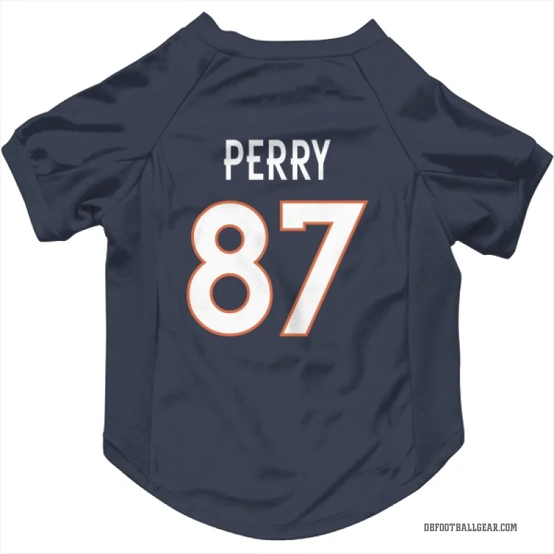 A.T. Perry  Navy Denver Broncos  Cat & Dog Pet Jersey