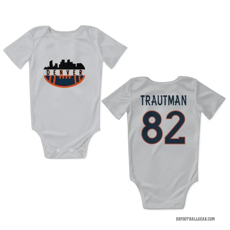 Adam Trautman  White Denver Broncos  Newborn & Infant Bodysuit