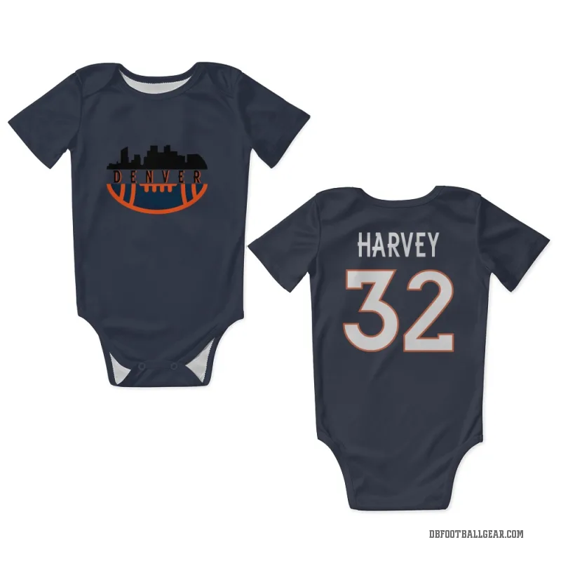 Ahmari Harvey  Navy Denver Broncos  Newborn & Infant Bodysuit
