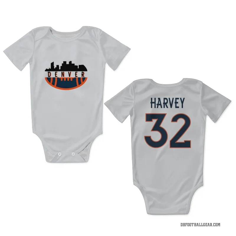 Ahmari Harvey  White Denver Broncos  Newborn & Infant Bodysuit