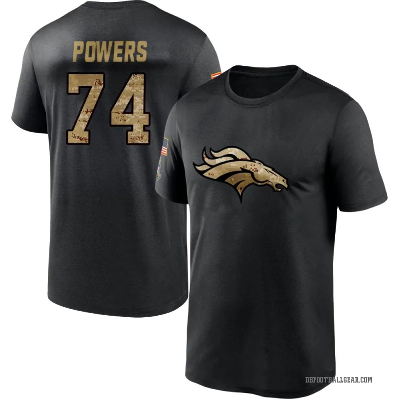 Ben Powers Men's Black Denver Broncos 2020 Salute To Service Performance T-Shirt