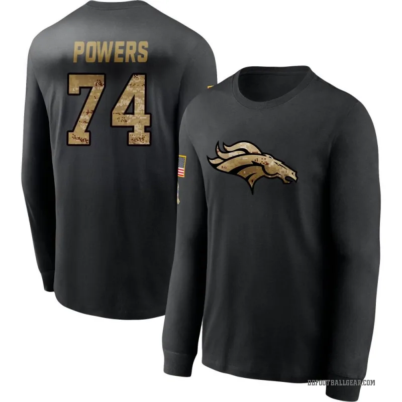 Ben Powers Men's Black Denver Broncos 2020 Salute To Service Sideline Performance Long Sleeve T-Shirt