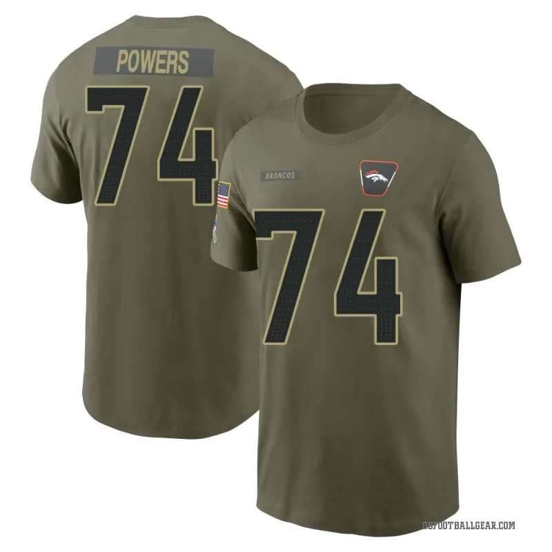 Ben Powers Men's Olive Denver Broncos 2025 Salute to Service T-Shirt