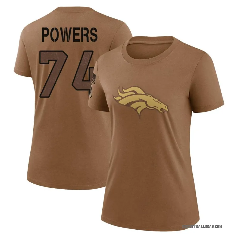 Ben Powers Women's Brown Denver Broncos 2023 Salute To Service Performance T-Shirt