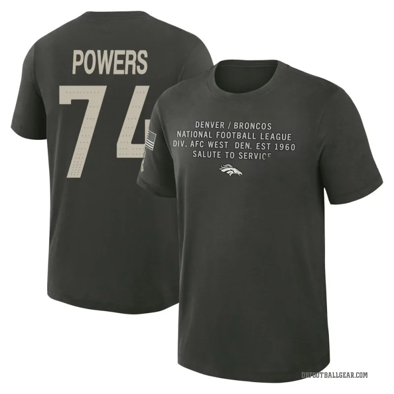 Ben Powers Youth Green Denver Broncos Dark/ 2025 Salute to Service Sideline Slub T-Shirt
