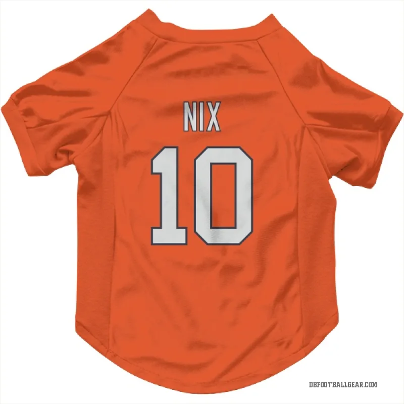Bo Nix  Orange Denver Broncos  Cat & Dog Pet Jersey