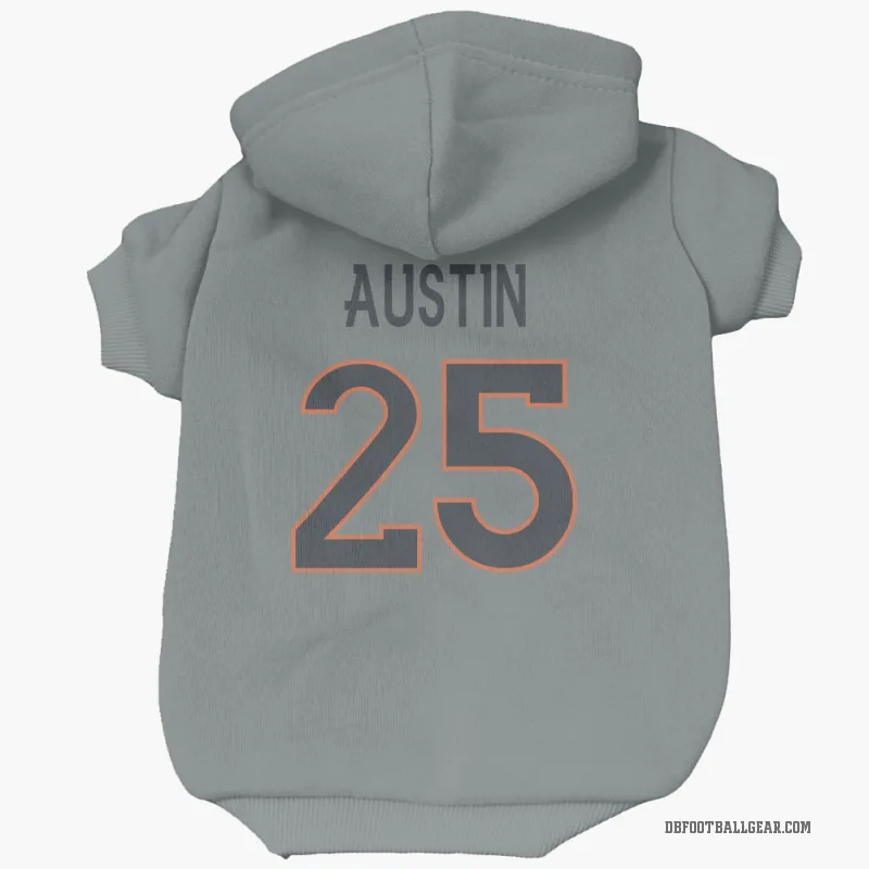 Brent Austin  Gray Denver Broncos  Cat & Dog Pet Hoodie