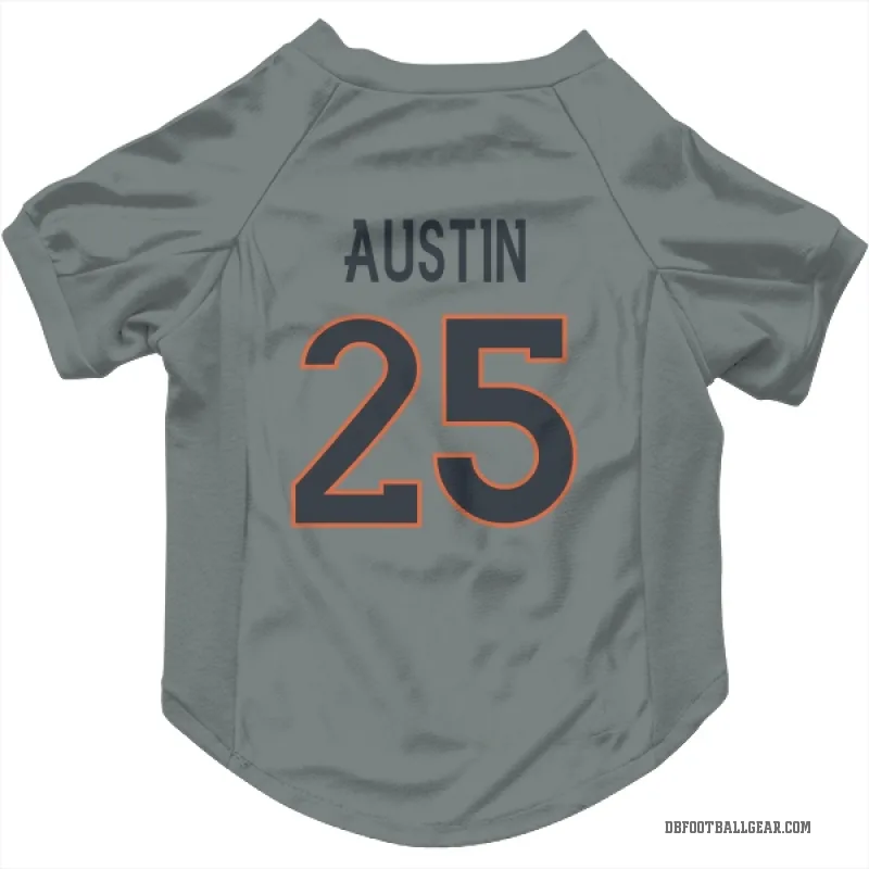 Brent Austin  Gray Denver Broncos  Cat & Dog Pet Jersey