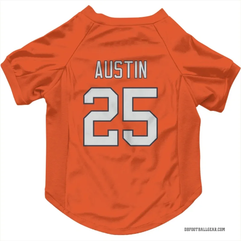 Brent Austin  Orange Denver Broncos  Cat & Dog Pet Jersey