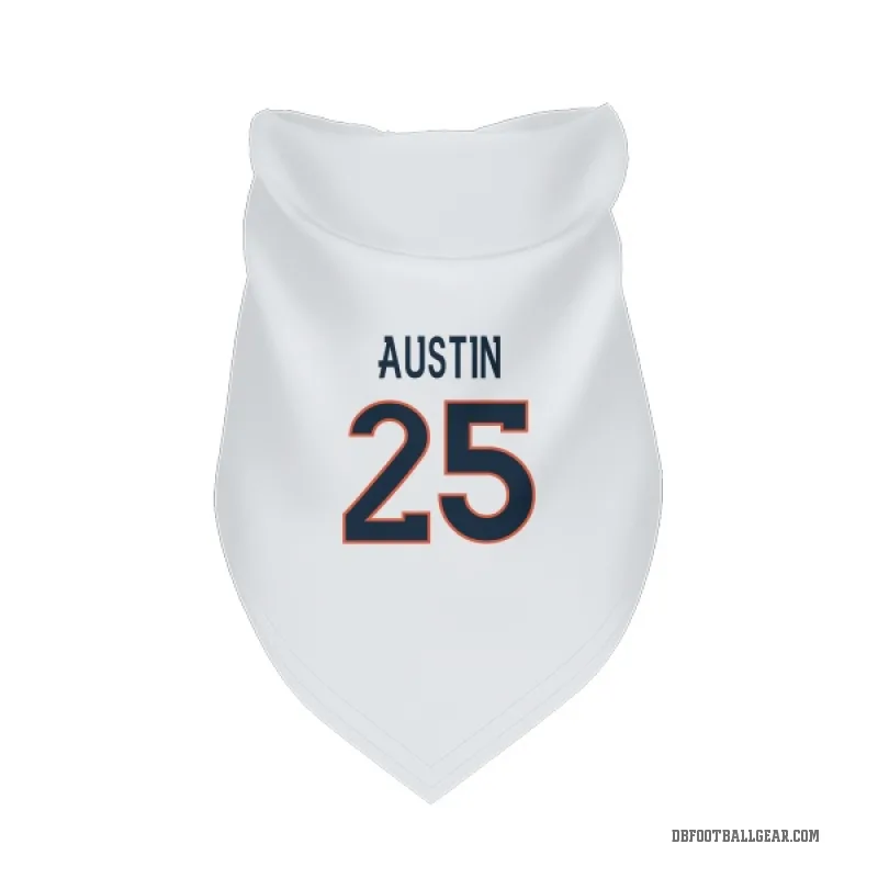Brent Austin  White Denver Broncos  Cat & Dog Pet Bandana