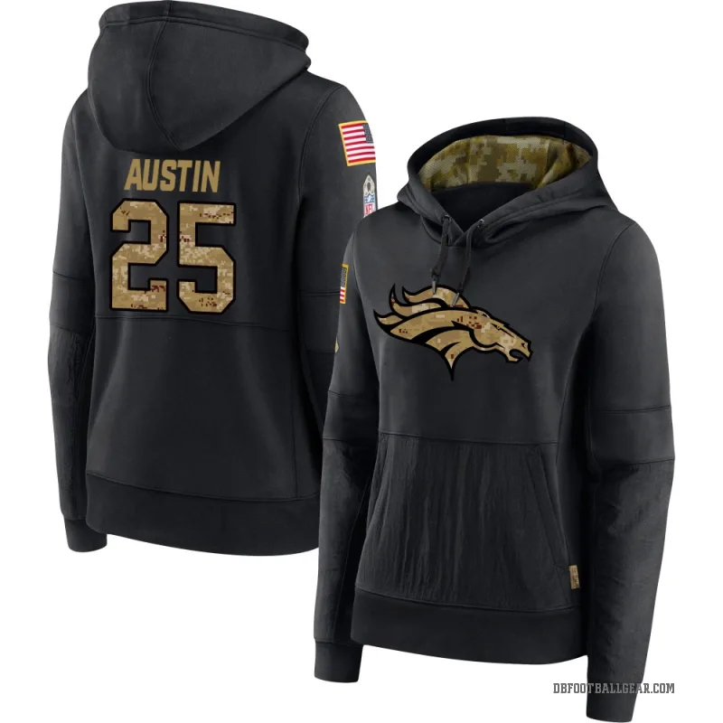 Brent Austin Women's Black Denver Broncos 2020 Salute to Service Sideline Performance Pullover Hoodie