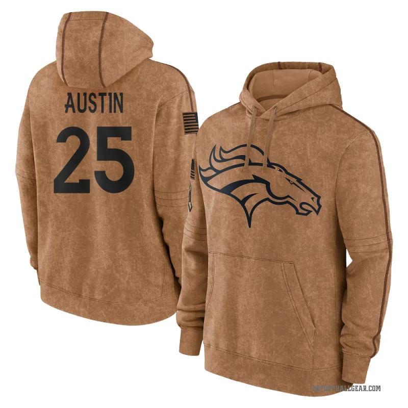 Brent Austin Youth Brown Denver Broncos 2023 Salute To Service Club Pullover Hoodie