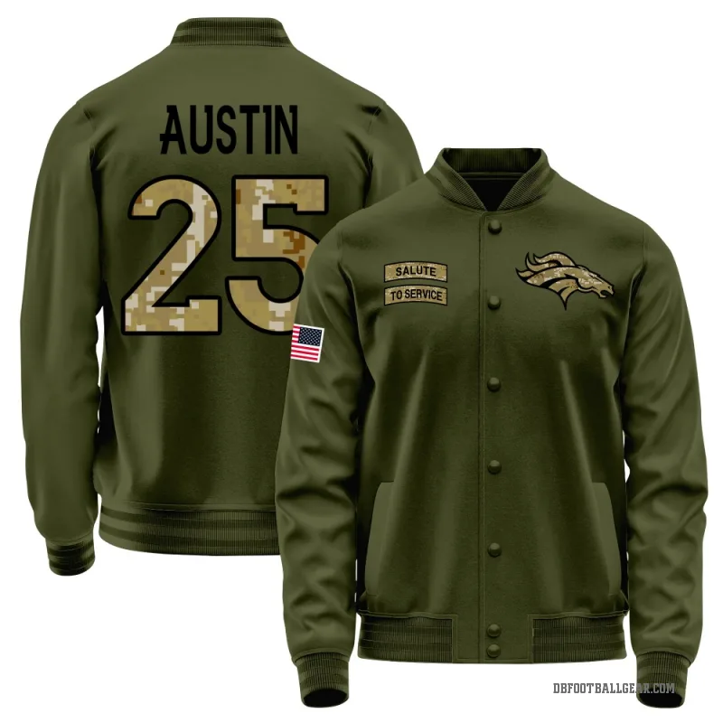 Brent Austin Youth Olive Denver Broncos Salute to Service Sideline Performance Jacket