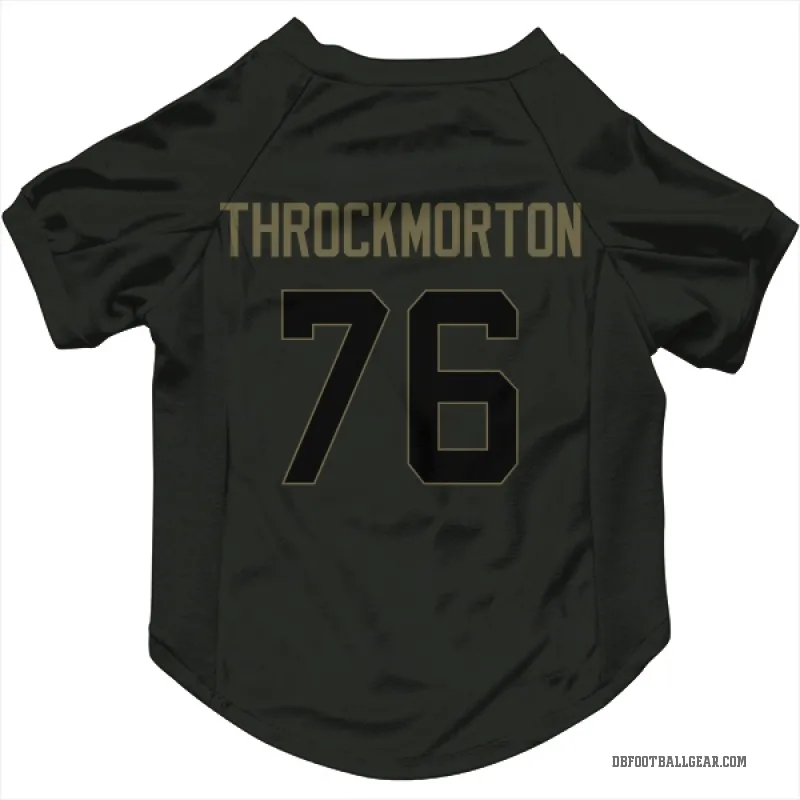 Calvin Throckmorton  Black Denver Broncos  Service Cat & Dog Pet Jersey