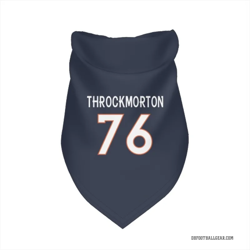 Calvin Throckmorton  Navy Denver Broncos  Cat & Dog Pet Bandana