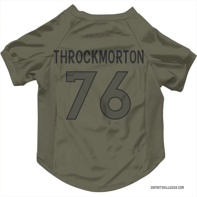 Calvin Throckmorton  Olive Denver Broncos  Cat & Dog Pet Jersey