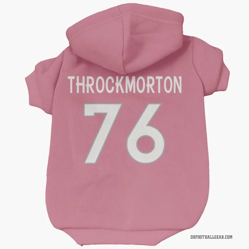 Calvin Throckmorton  Pink Denver Broncos  Cat & Dog Pet Hoodie
