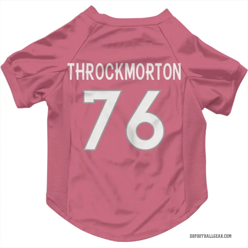 Calvin Throckmorton  Pink Denver Broncos  Cat & Dog Pet Jersey