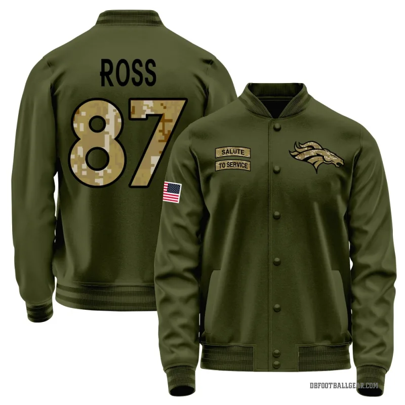 Cam Ross Men's Olive Denver Broncos Salute to Service Sideline Performance Jacket