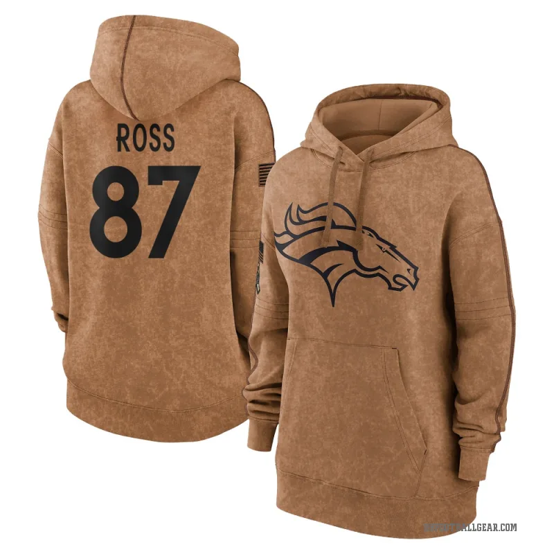 Cam Ross Women's Brown Denver Broncos 2023 Salute To Service Pullover Hoodie