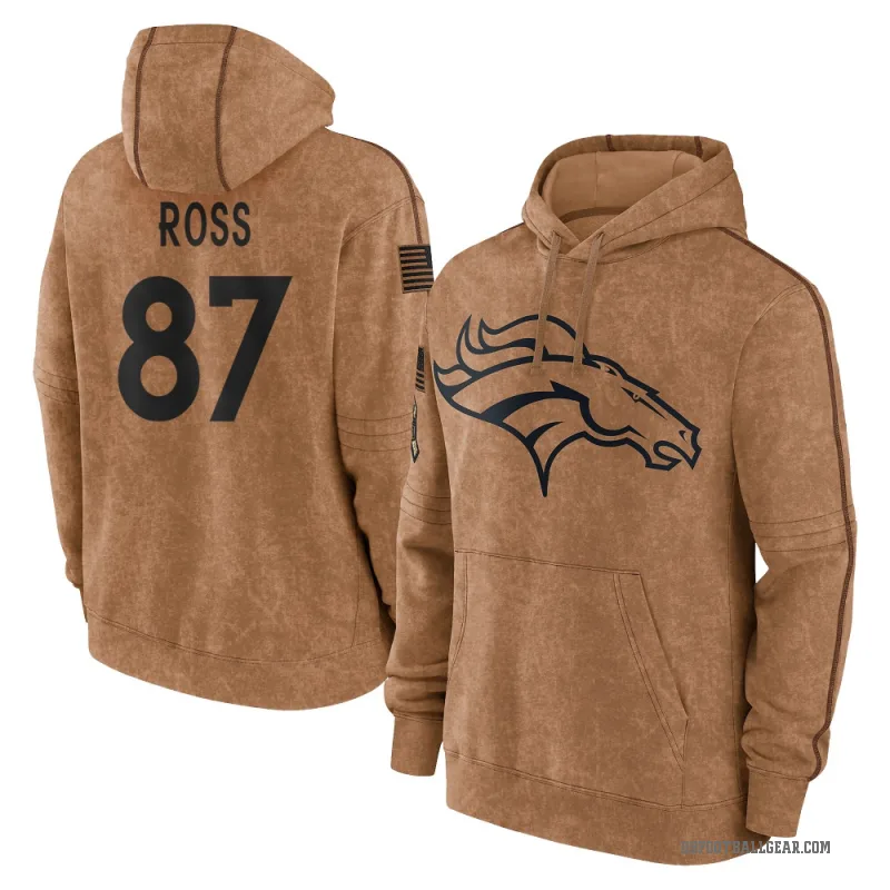 Cam Ross Youth Brown Denver Broncos 2023 Salute To Service Club Pullover Hoodie