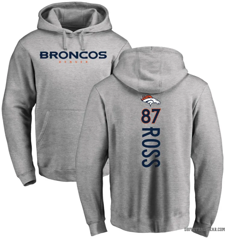 Cam Ross Youth Denver Broncos Pro Line Ash Backer Pullover Hoodie
