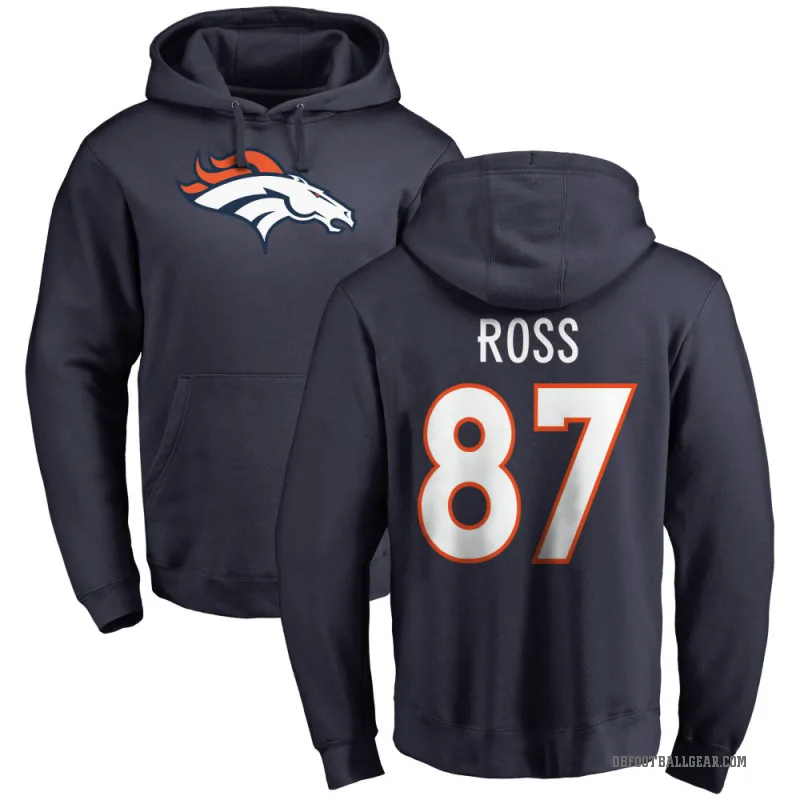 Cam Ross Youth Navy Denver Broncos Pro Line Logo Pullover Hoodie