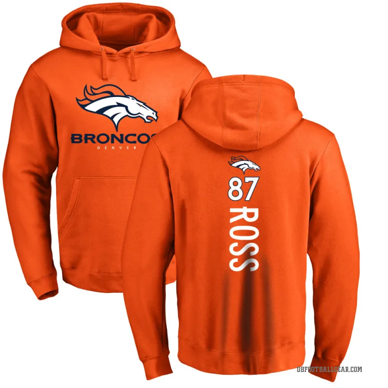 Cam Ross Youth Orange Denver Broncos Pro Line Backer Pullover Hoodie