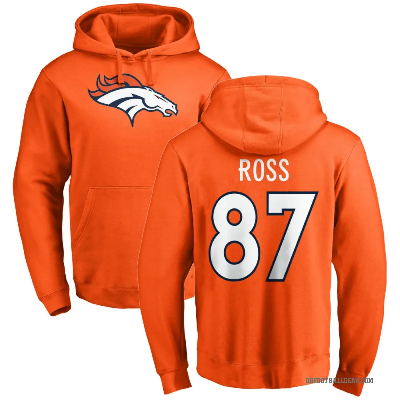 Cam Ross Youth Orange Denver Broncos Pro Line Logo Pullover Hoodie
