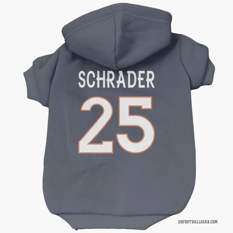 Cody Schrader  Navy Denver Broncos  Cat & Dog Pet Hoodie