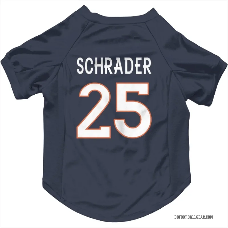 Cody Schrader  Navy Denver Broncos  Cat & Dog Pet Jersey