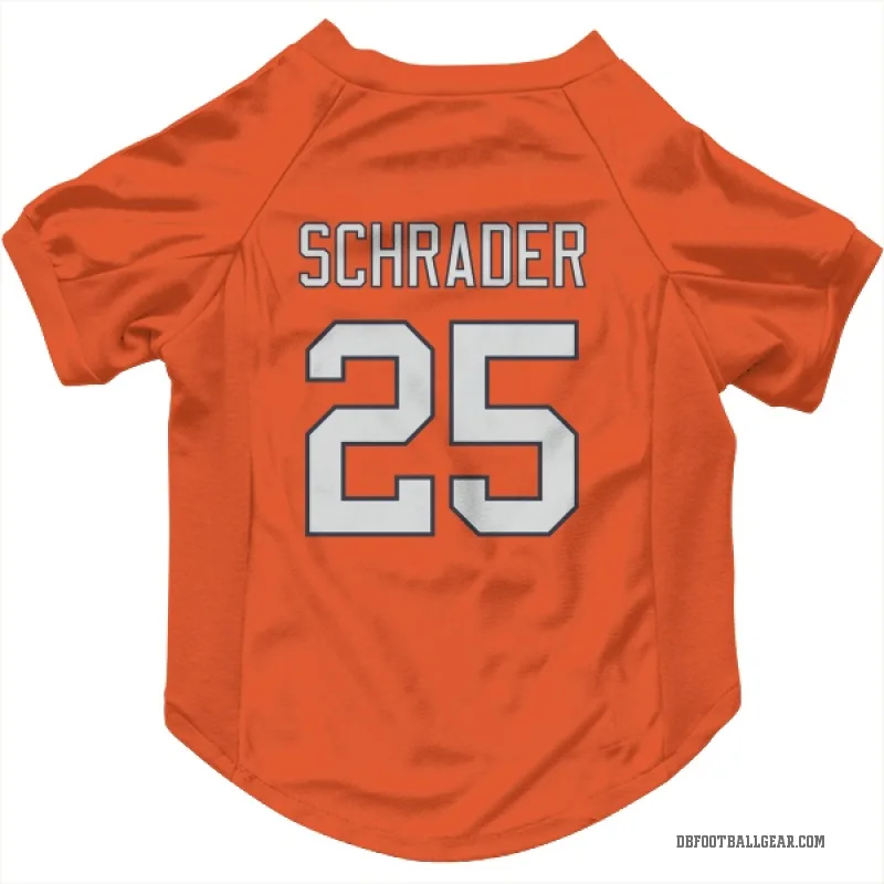 Cody Schrader  Orange Denver Broncos  Cat & Dog Pet Jersey