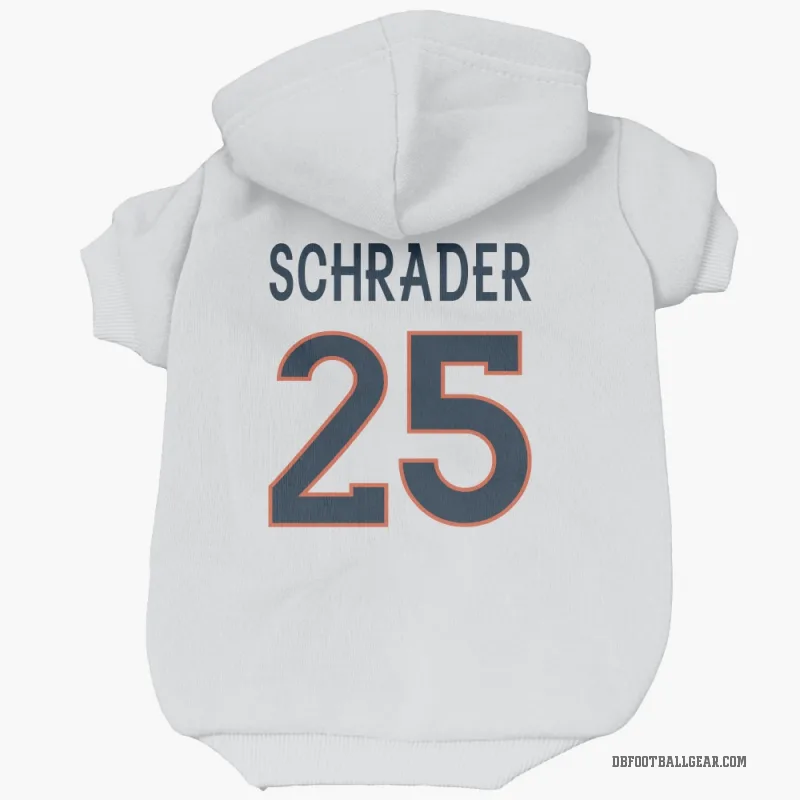 Cody Schrader  White Denver Broncos  Cat & Dog Pet Hoodie