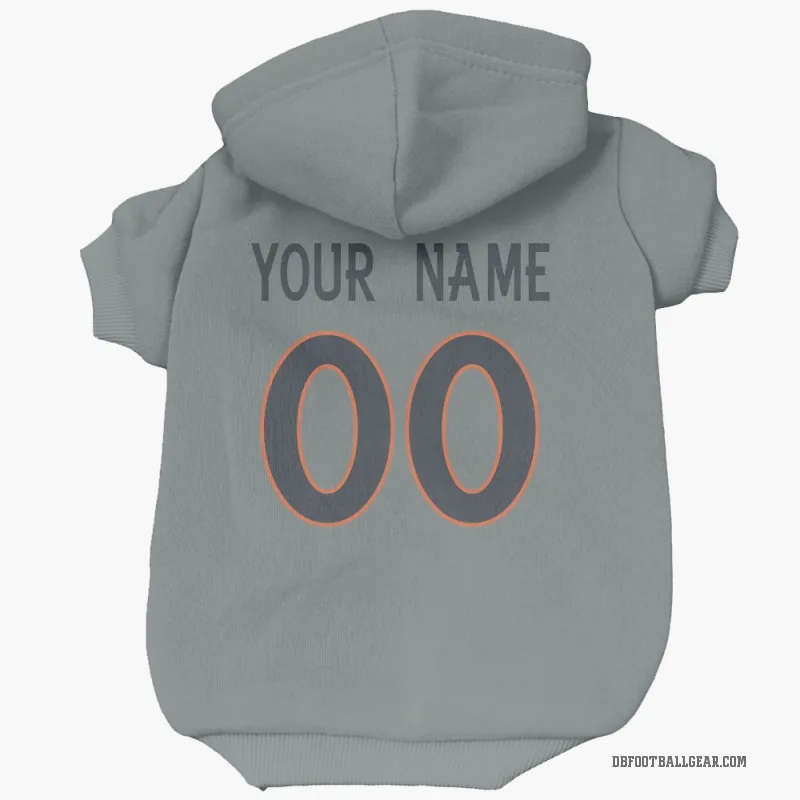 Custom  Gray Denver Broncos   Cat & Dog Pet Hoodie