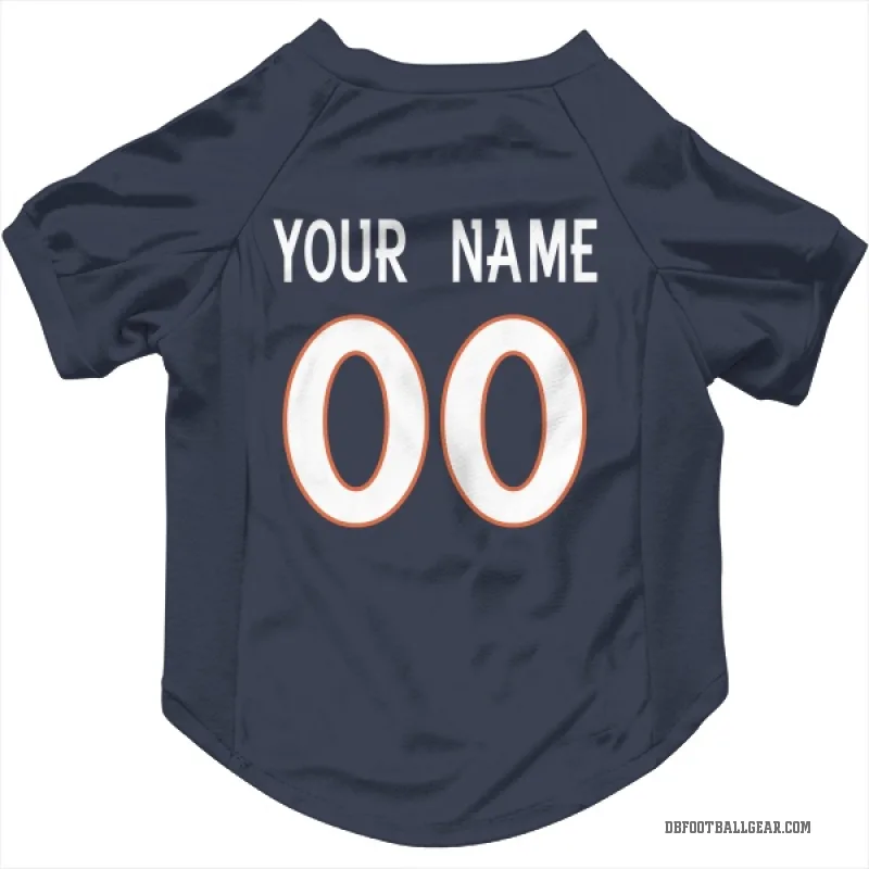 Custom  Navy Denver Broncos   Cat & Dog Pet Jersey