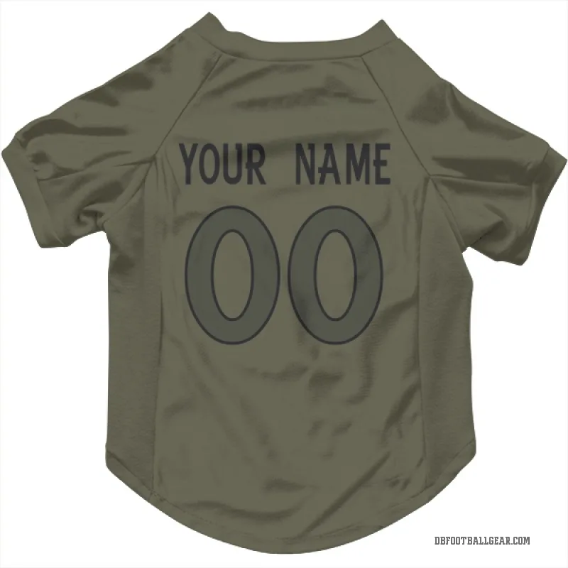 Custom  Olive Denver Broncos   Cat & Dog Pet Jersey