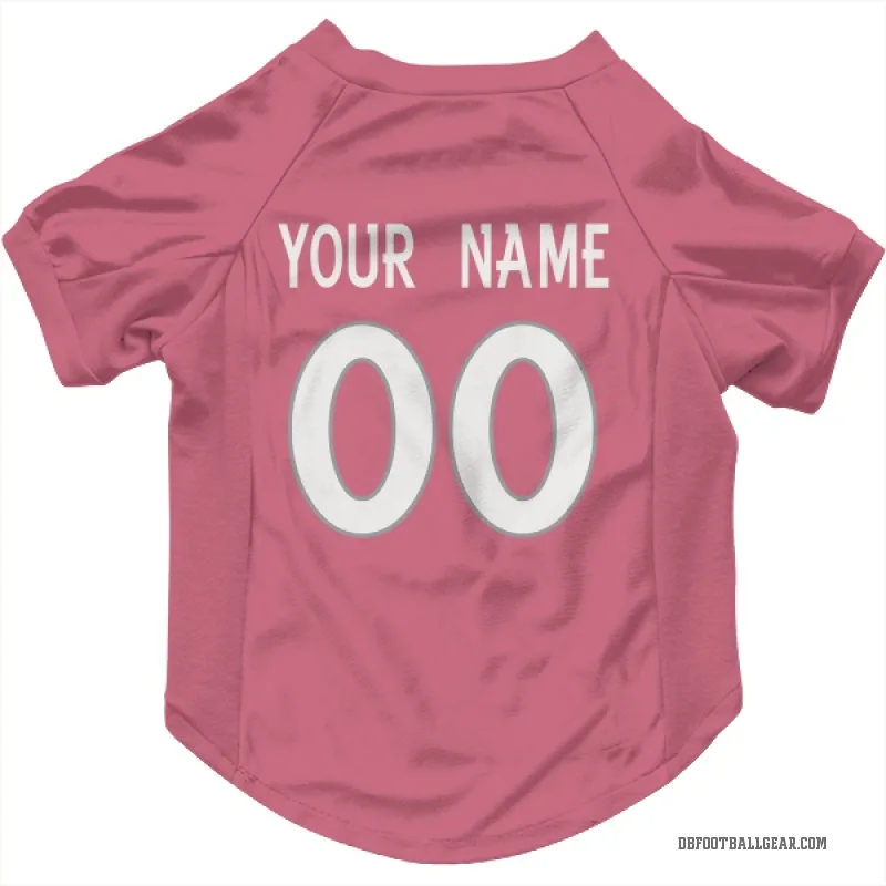 Custom  Pink Denver Broncos   Cat & Dog Pet Jersey