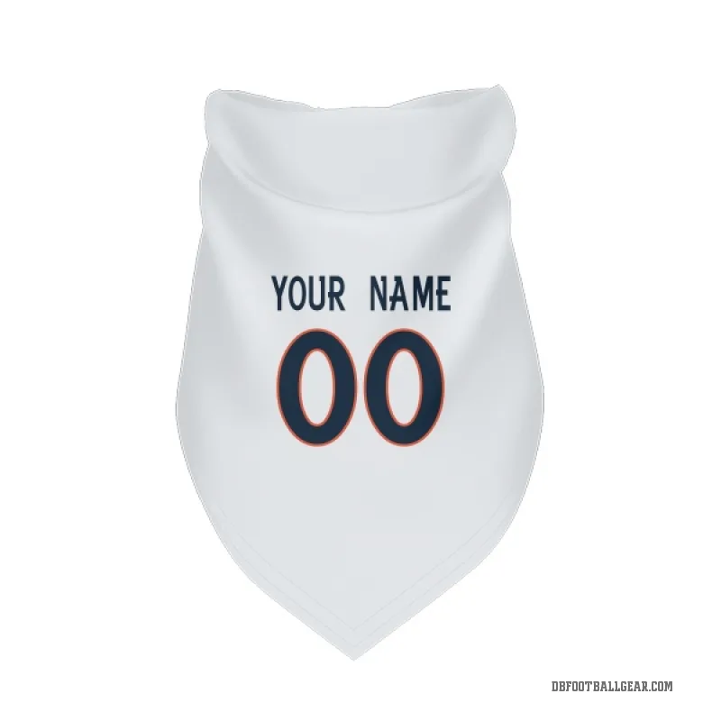 Custom  White Denver Broncos   Cat & Dog Pet Bandana