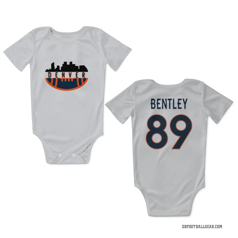 Dallen Bentley  White Denver Broncos  Newborn & Infant Bodysuit