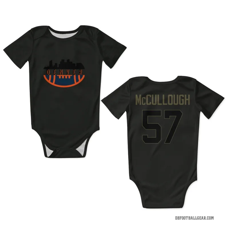 Dasan McCullough  Black Denver Broncos  Service Newborn & Infant Bodysuit