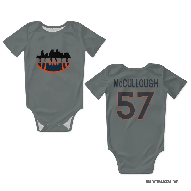 Dasan McCullough  Gray Denver Broncos  Newborn & Infant Bodysuit