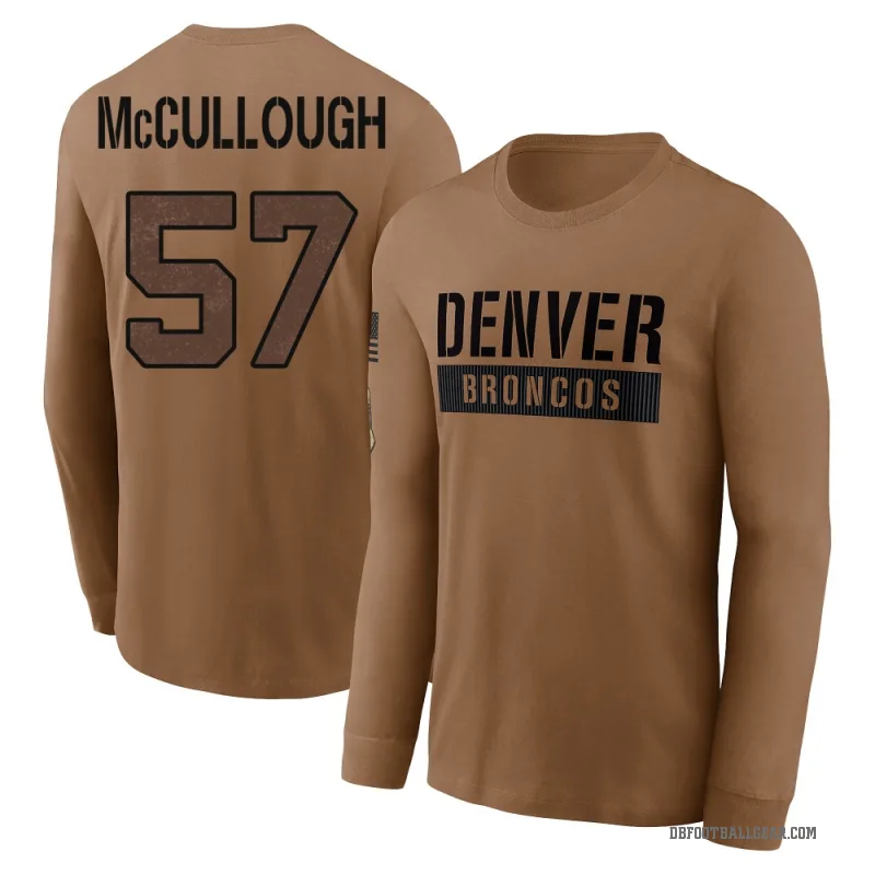 Dasan McCullough Men's Brown Denver Broncos 2023 Salute To Service Long Sleeve T-Shirt