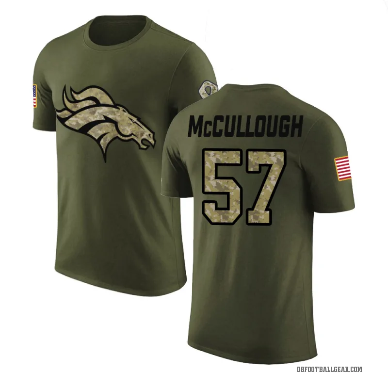 Dasan McCullough Men's Olive Denver Broncos Salute to Service T-Shirt