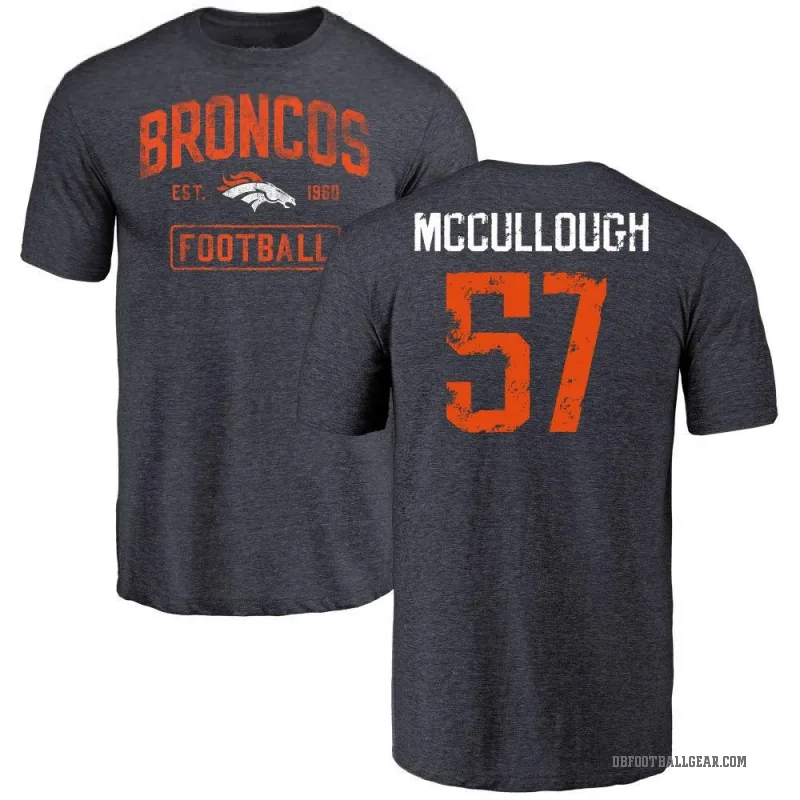 Dasan McCullough Youth Navy Denver Broncos Distressed T-Shirt