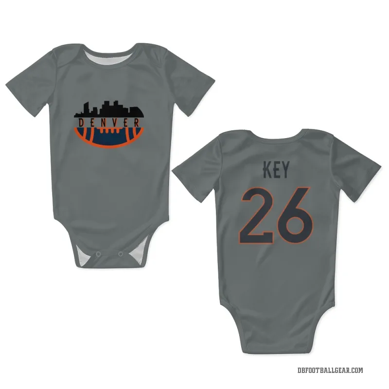 Devon Key  Gray Denver Broncos  Newborn & Infant Bodysuit